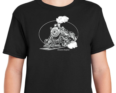 Steam Engine Train T-Shirt & Free Gift